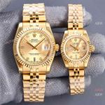 Swiss Quality Full Gold Rolex Datejust Citizen Watches with Star Diamonds